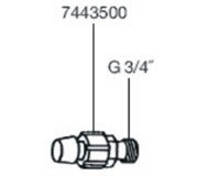 EHEIM SLANGPILAAR ZUIGZIJDE 3/4'' VOOR 1060